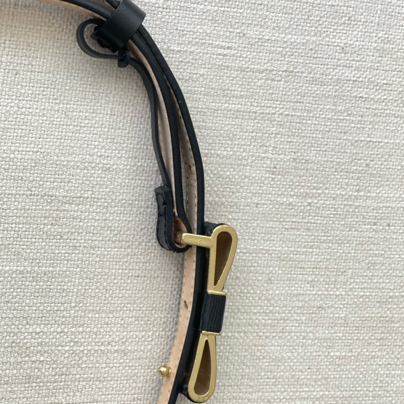 BROOKS BROTHERS - Black Leather Belt with Bow Buckle - Size Small - Picture 6 of 9